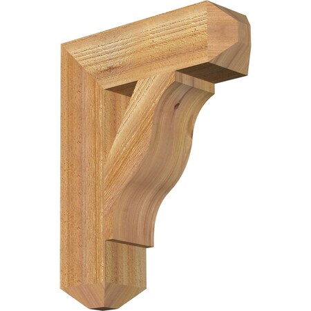 Ekena Millwork Funston Craftsman Rough Sawn Bracket, Western Red Cedar, 4"W x 14"D x 18"H BKT04X14X18FST04RWR
